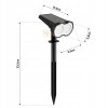 44053 3 solarni led zahradni reflektor