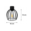 Stínidlo lustrové lampy Wire ball ČERNÁ