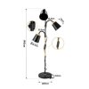44143 1 stojaci lampa cerna 3xe27