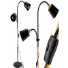 Stojacia LED lampa 2xE27 čierna