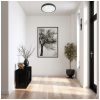 Stropný okrúhly LED panel - 24W - 1920lm - čierny - neutrálna biela