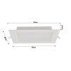 Štvorcový LED pabel zapustený - biely - 18W - PC - neutrálna biela