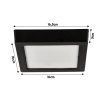 40722 1 40722 1 ctvercovy led panel prisazeny cerny 12w pc neutralni bila