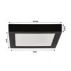 40725 1 40725 1 ctvercovy led panel prisazeny cerny 18w pc neutralni bila