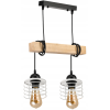 Závesné stropné svietidlo LED drevený trám 2xE27 Luster Spring White
