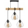 16123 44893 zavesne stropni svitidlo led dreveny tram 3xe27 lustr diamonds white