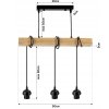 16141 6 44896 6 zavesne stropni svitidlo led dreveny tram 3xe27 lustr wire ball