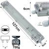 SADA 4 x hermetických LED lámp 120 cm do dielní pre žiarivky