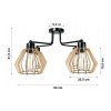 Závesná lampa DRON 4xE27 WOOD DIAMOND