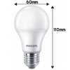 SADA 6 ks LED žiaroviek PHILIPS E27 10W 1055lm - tepla biela