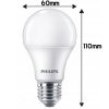 SADA 10 KS LED žiaroviek PHILIPS E27 4,9W 470 lm - tepla biela