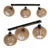 Stropné svietidlo LED luster nastaviteľný drevený 3xe27