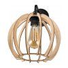 Nástenné LED svietidlo 1x E27 LOFT edison nad zrkadlo drevená guľa