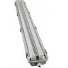 Hermetické svietidlo 120cm + 2x LED trubice vodotesné - studená biela