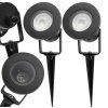 2x LED záhradné svietidlo - bodové GU10 - IP65 - čierne