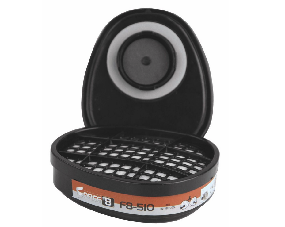 Filter JSP AB1 (2 ks) pre masku FORCE 8, kombinovaná ochrana proti organickým a anorganickým plynom (Trieda 1).