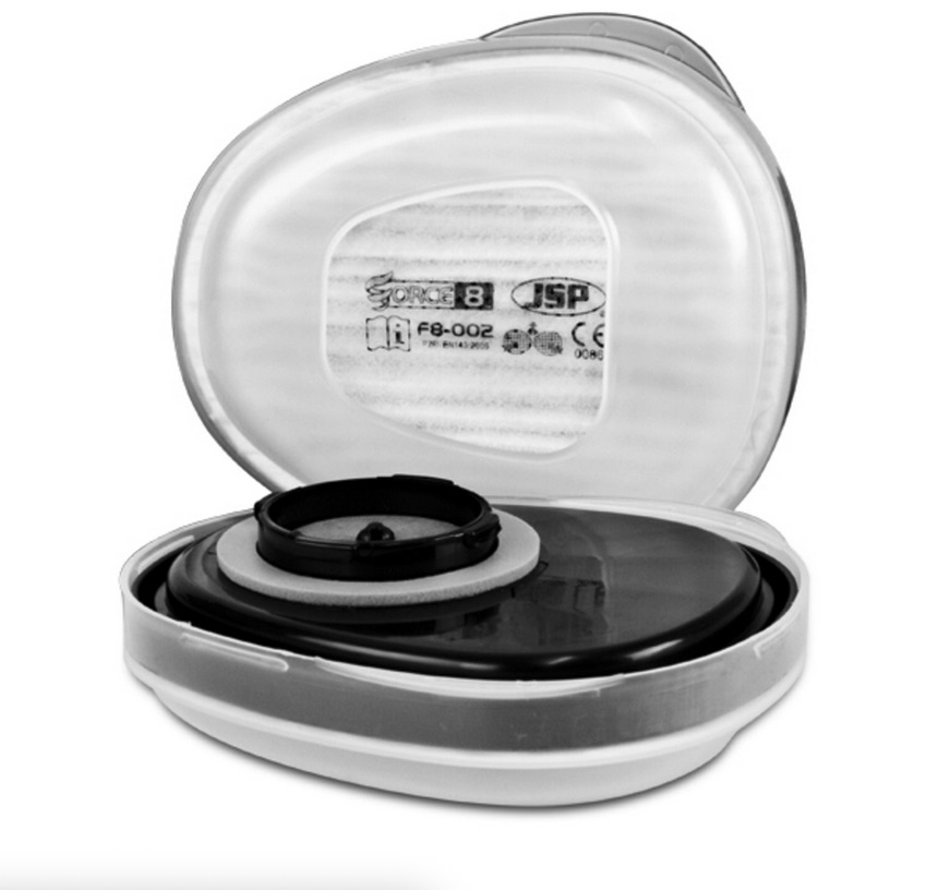 Časticový filter JSP P2 (2 ks), ochrana proti pevným aerosólom a kvapalinám, pre masky Force 8 a Force 10