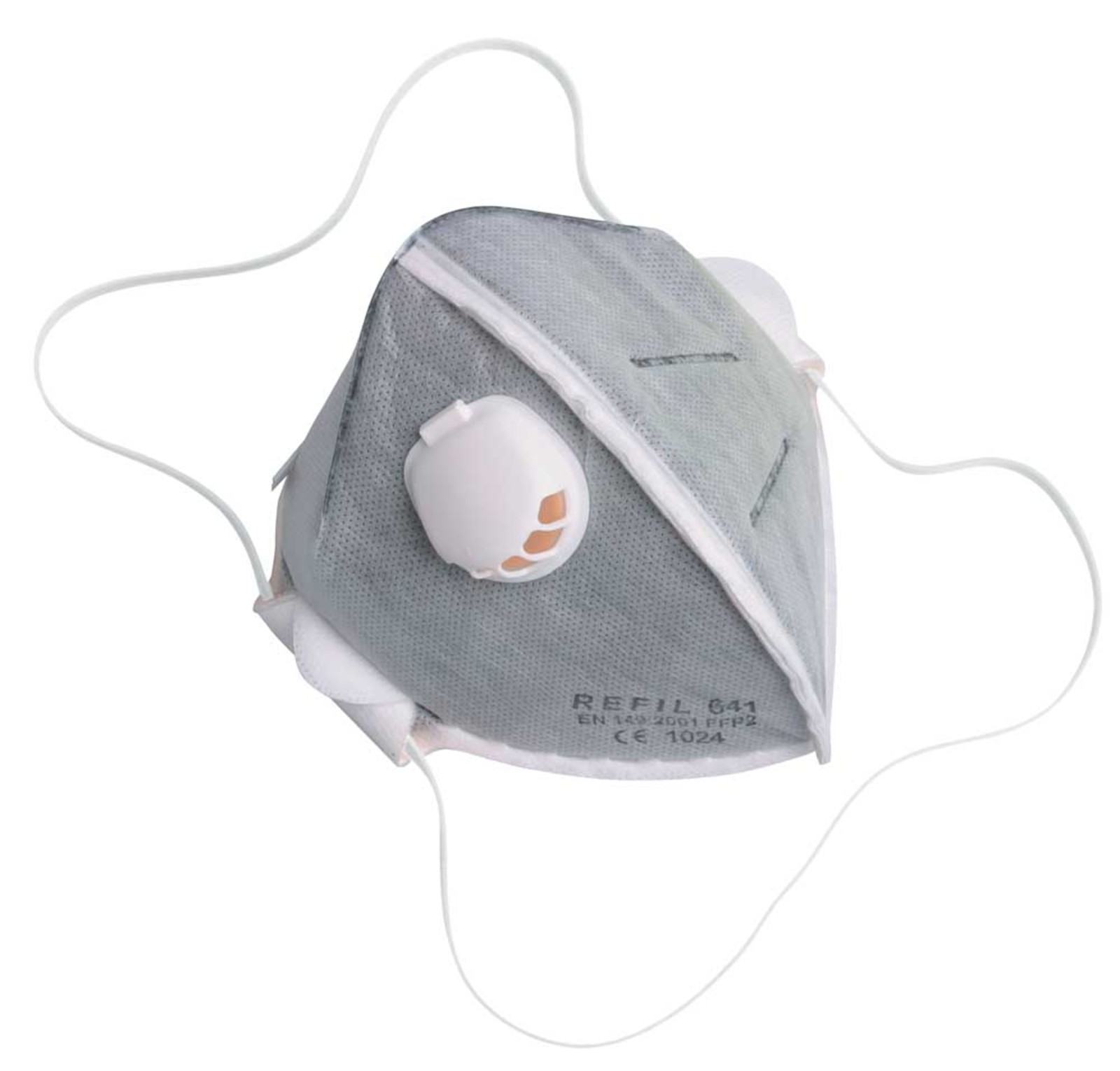 Ochranný respirátor FFP2 REFIL 641 s ventilom a aktívnym uhlím, EN 149, ochrana proti aerosólom, plynom a ozónu (do 12x NPK).