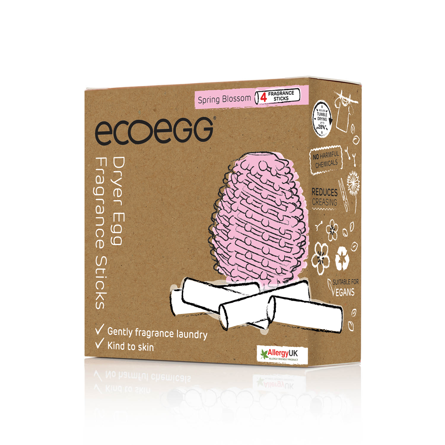 Levně Náhradní tyčinky do sušicího vajíčka Ecoegg, 4 ks v balení - jarní květy