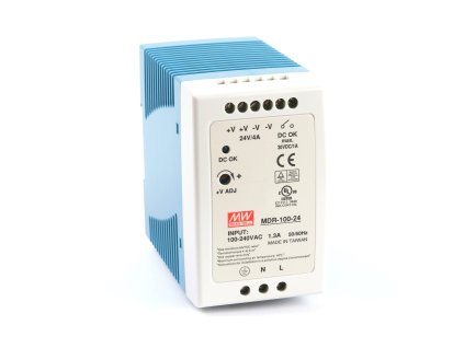 LED napájací zdroj 24V-96W Mean Well MDR-100-24 DIN