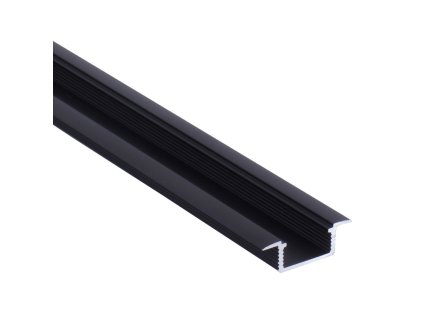 Hliníkový profil pre LED pásy ZÁPUSTNÝ 28x9mm-Čierny