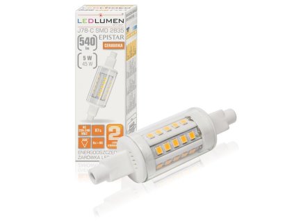 R7S - 78mm 30LED SMD2835 5W 540Lm Warm White Ceramic LEDLUMEN