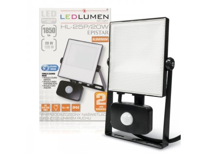 LED reflektor 20W 1850Lm Cold White PIR LEDLUMEN
