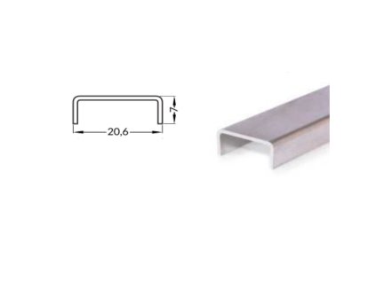 Hliníkový profil - nosič pre LED pásy do profilu LINEA20, LINEA-IN20
