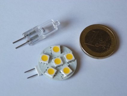 G4 6LED SMD5050 1,2W 55Lm Warm White 12V DC