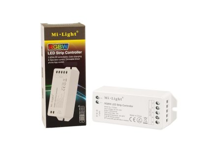 RF prijímač pre riadenie LED pásov RGBW 4x6A (15A) MiLight FUT044