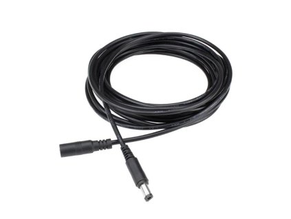 Predlžovací vodič s konektormi DC5,5/2,1 - samec/samica - 3m - okrúhly