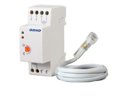 Súmrakový spínač osvetlenia na DIN lištu AC230V 3000W so sondou IP65 ORNO