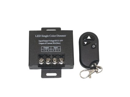 Stmievač s RF Diaľkovým ovládaním - K Dimmer 30A DC12/24V METAL HOUSE