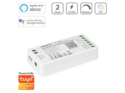 WiFi/RF/Bluetooth prijímač pre riadenie Dual White - CCT LED pásov 12A DC12/24V MiLight FUT035W