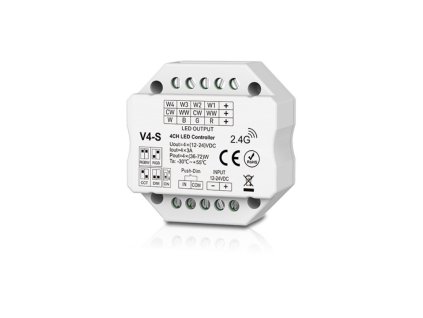RF prijímač riadenia LED pásov 4in1 4x3A DC12-24V SKYDANCE SKD-V4-S