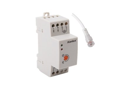 Súmrakový spínač osvetlenia na DIN lištu AC230V 2300W so sondou IP65 KANLUX