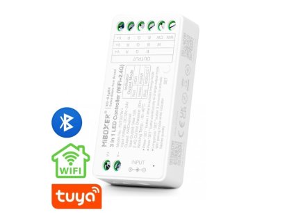 WiFi/RF/Bluetooth prijímač pre riadenie LED pásov 3in1 RGB, RGBW, RGB+CCT 12A DC12/24V MiLight FUT037W+