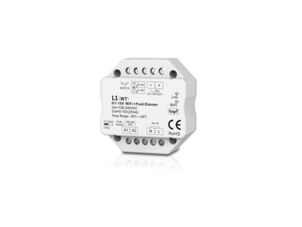 WiFi a RF prijímač/Prevodník 0/1-10V 1-kanálový AC230V Tuya app. SKYDANCE L1(WT)