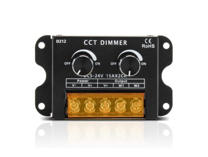 CCT stmievač nástenný manuálny PWM - DC5-24V 2x15A