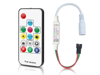 Kontrolér RF MINI PIXEL s DO 14-Key pre digitálne RGB LED pásy DC5-24V