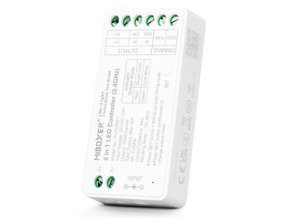 RF prijímač 2in1 pre riadenie LED pásov MONO/CCT 12A DC12/24V MiLight FUT035S+