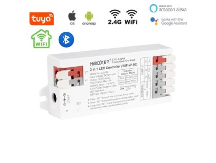 WiFi/RF/Bluetooth prijímač 2in1 pre riadenie MONO a CCT LED pásov 12A DC12/24V MiLight E2-WR