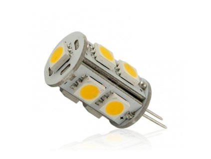 G4 9LED SMD5050 1,1W 90Lm Cold White 12V DC Corn