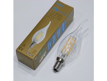 E14 Filament LED 4W 420Lm Warm White Candle Clear VL