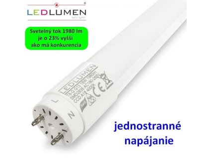 T8 120cm 96LED SMD2835 18W 1980Lm Natural White-Glass-LEDLUMEN