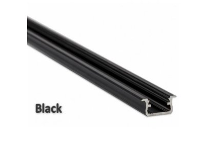 Hliníkový profil zápustný pre LED pásy LUMI-B 21x9mm - anodovaný čierny
