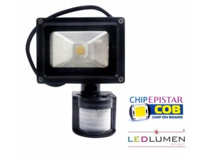 LED reflektor 1x10W 750Lm Warm White+Senzor pohybu LELDUMEN