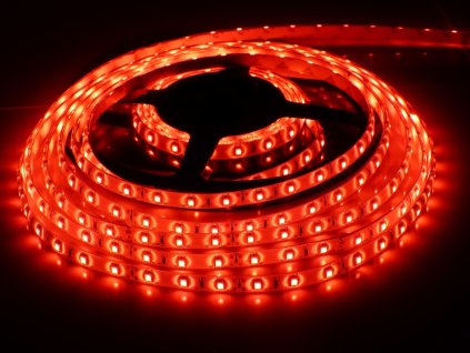 LS 60LED SMD3528 4,8W 130Lm Red 12V (IP65 by drip gum)