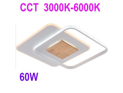 LED stropné svietidlo 60W 5180Lm 3000K+6000K White-Wood OPTONICA