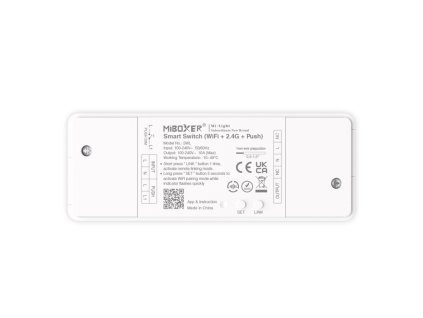 WiFi/Bluetooth/RF 2,4GHz + PUSH SMART spínač AC100-240V 10A MiLight WL-SWL